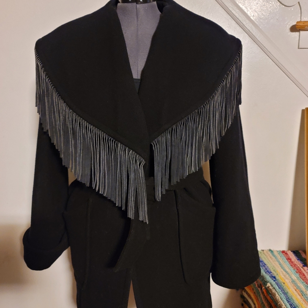 Donny Brook Wool Fringe coat(M)